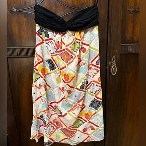 TRINA TURK strapless silk mini dress size 10